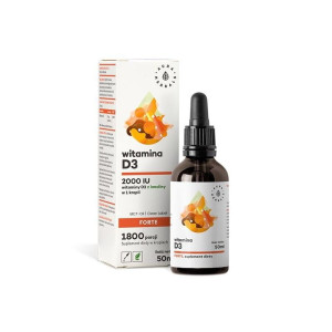 AURA HERBALS Witamina D3 2000 IU Krople 50 ml - Studio Zielarskie