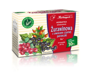 Herbapol Wrocław Żurawina z porzeczką 24 saszetek - Studio Zielarskie