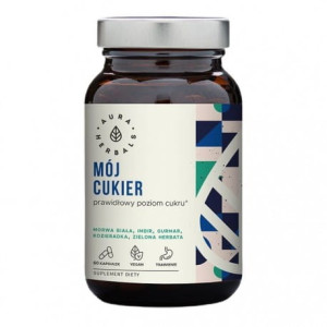 AURA HERBALS Mój Cukier. Prawidłowy poziom cukru 60 kapsułek - Studio Zielarskie