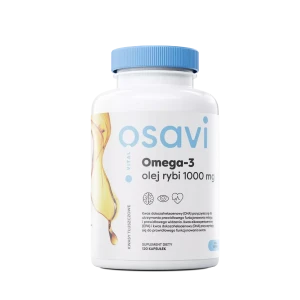 Osavi Omega-3 Olej Rybi 1000mg smak cytrynowy 120 kapsułek - Studio Zielarskie