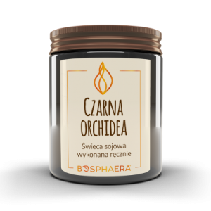 BOSPHAERA Świeca Czarna orchidea 190g - Studio Zielarskie