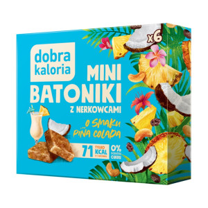 DOBRA KALORIA Mini batoniki o smaku pina colada 6x17g - Studio Zielarskie