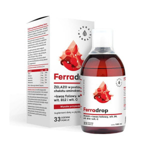 AURA HERBALS Ferradrop płyn 500ml - Studio Zielarskie