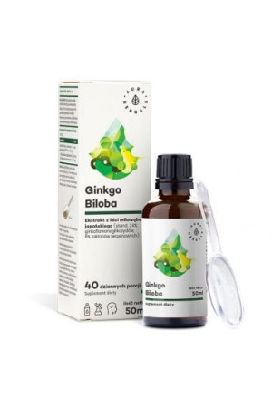 AURA HERBALS Ginkgo Biloba ekstrakt 50ml - Studio Zielarskie
