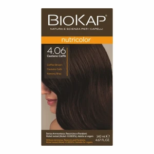 BIOKAP NUTRICOLOR 4.06 Kawowy Brąz 140ml - Studio Zielarskie
