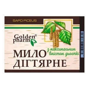 GOLDEN Farm Mydło dziegciowe w kostce 70g - Studio Zielarskie