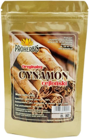 Proherbis Cynamon cejloński mielony 50g - Studio Zielarskie
