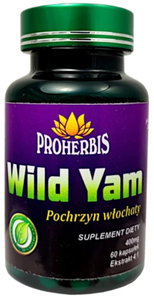 PROHERBIS Pochrzyn (WILD YAM) 400mg 60 kapsułek - Studio Zielarskie