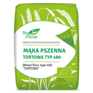 BIO PLANET Mąka pszenna tortowa typ 480 Bio 1kg - Studio Zielarskie