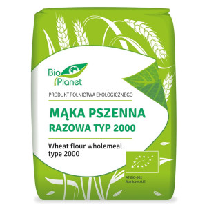 BIO PLANET Mąka pszenna razowa typ 2000 Bio 1kg - Studio Zielarskie