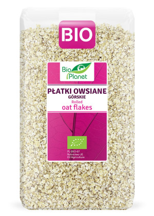 BIO PLANET Płatki owsiane górskie Bio 600g - Studio Zielarskie