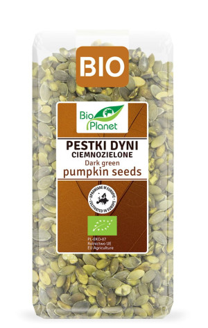 BIO PLANET Pestki dyni ciemnozielone Bio 350g - Studio Zielarskie
