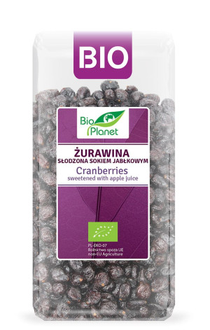 BIO PLANET Żurawina słodzona sokiem jabłkowym Bio 400g - Studio Zielarskie