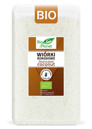 BIO PLANET Wiórki kokosowe bezglutenowe Bio 500g - Studio Zielarskie