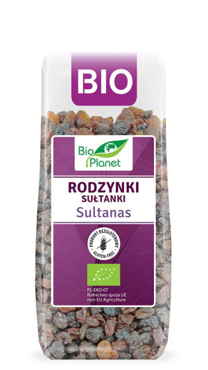 BIO PLANET Rodzynki suatanki bezglutenowe Bio 200g - Studio Zielarskie