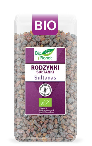 BIO PLANET Rodzynki sułtanki bezglutenowe Bio 400g - Studio Zielarskie