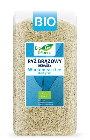 BIO PLANET Ryż brązowy okrągły Bio 500g - Studio Zielarskie