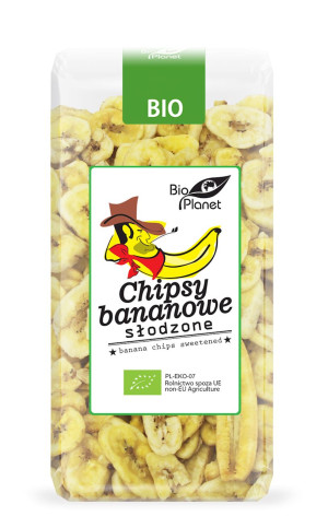 BIO PLANET Chipsy bananowe słodzone Bio 150g - Studio Zielarskie
