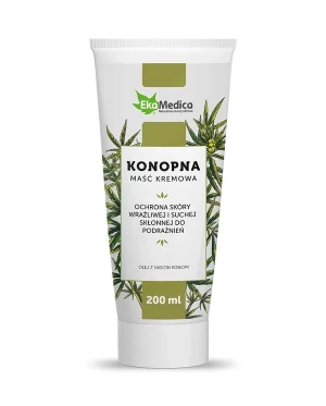 EKA MEDICA Maść kremowa z olejem z konopi siewnych 200 ml - Studio Zielarskie