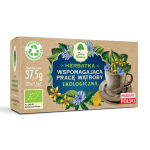 DARY NATURY Herbatka Wspomagająca pracę wątroby EKO 25x1,5g - Studio Zielarskie