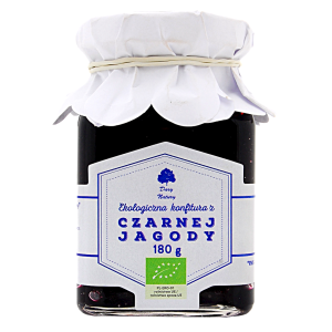 DARY NATURY Konfitura z czarnej jagody EKO 180g - Studio Zielarskie