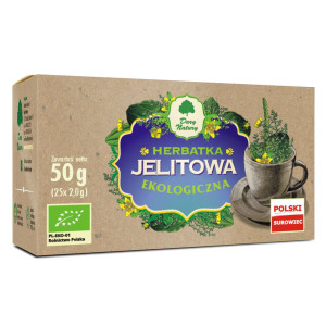Zioła na jelita. Herbatka Jelitowa EKO 25x2g DARY NATURY