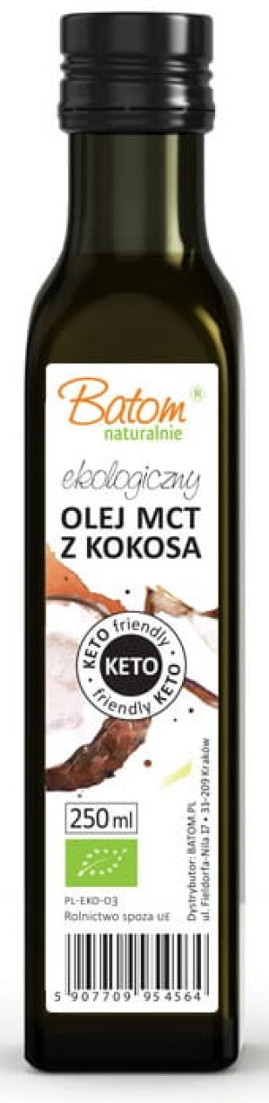 BATOM Olej kokosowy MCT Keto Bio 250ml - Studio Zielarskie