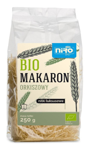 NIRO Makaron (orkiszowy) nitki luksusowe Bio 250g - Studio Zielarskie