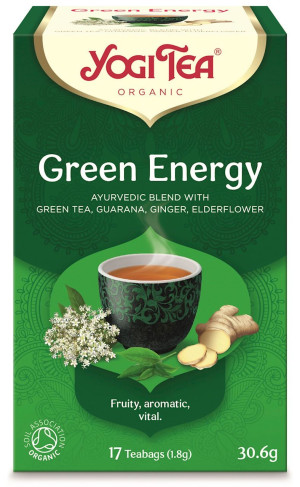 YOGI TEA Herbata Zielona Energia (Green Energy) Bio (17x1,8g) - Studio Zielarskie