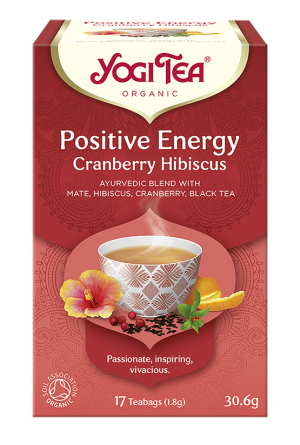 YOGI TEA Herbatka Pozytywna energia z żurawiną i hibiskusem (Positive Energy Cranberry&Hibiscus) Bio (17x1,8g) - Studio Zielarskie