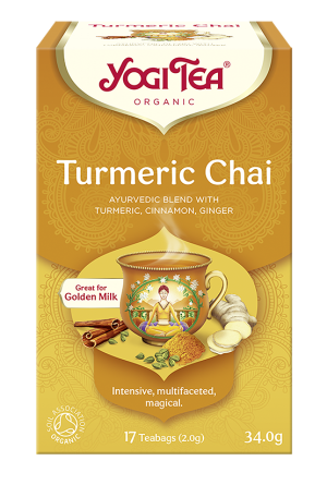 YOGI TEA Herbatka Złoty chai z kurkumą (Turmeric Chai) Bio (17x2g) - Studio Zielarskie