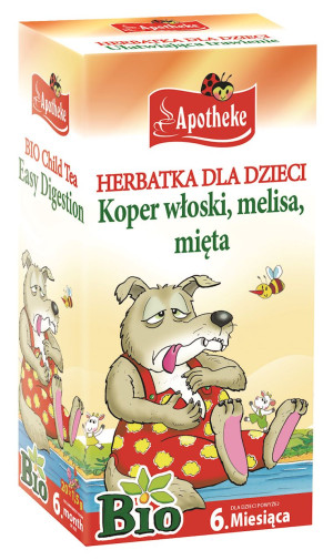 APOTHEKE Herbatka dla dzieci Koper włoski, melisa i mięta Bio 20 saszetek - Studio Zielarskie