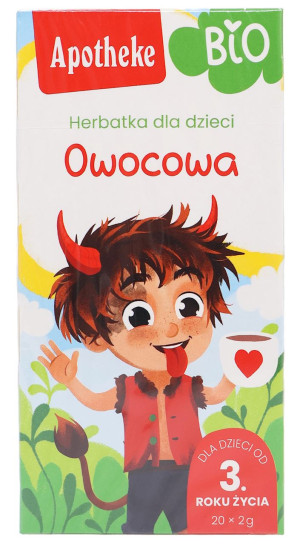 APOTHEKE Herbatka dla dzieci Owocowa Bio 20 saszetek - Studio Zielarskie