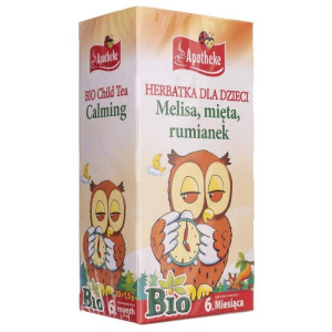 APOTHEKE Herbatka dla dzieci po 6 miesiącu życia Melisa, mięta i rumianek Bio 20 saszetek - Studio Zielarskie