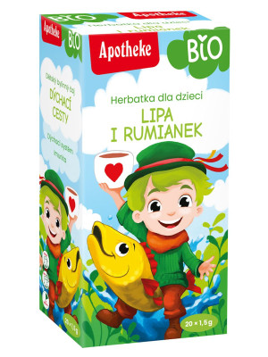 APOTHEKE Herbatka dla dzieci Lipa i rumianek Bio 20 saszetek - Studio Zielarskie