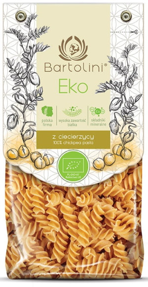 BARTOLINI Makaron proteinowy (z ciecierzycy) Świderki Bio 250g - Studio Zielarskie