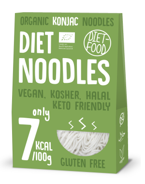 DIET-FOOD Makaron (konjac) bezglutenowy Bio 385g (300g) - Studio Zielarskie