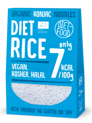 DIET-FOOD Makaron (konjac w ksztaacie ryżu) bezglutenowy Bio 385g (300g) - Studio Zielarskie