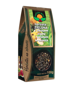 NATURA WITA Herbata zielona z pigwowcem i krokoszem 100g - Studio Zielarskie
