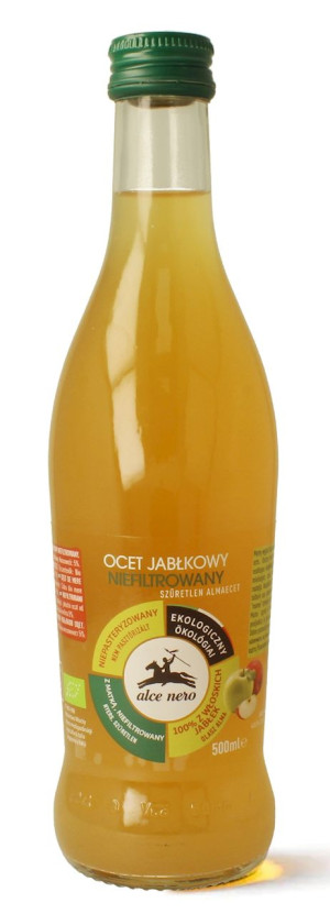 ALCE NERO Ocet jabłkowy 5% niefiltrowany Bio 500ml - Studio Zielarskie