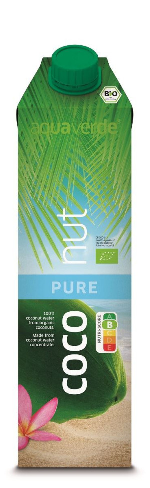 AQUA VERDE Woda kokosowa Bio 1l - Studio Zielarskie