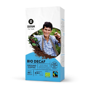 OXFAM Kawa mielona bezkofeinowa arabica/robusta fair trade Bio 250g - Studio Zielarskie
