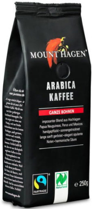 MOUNT HAGEN Kawa ziarnista arabica 100 % fair trade Bio 250g - Studio Zielarskie