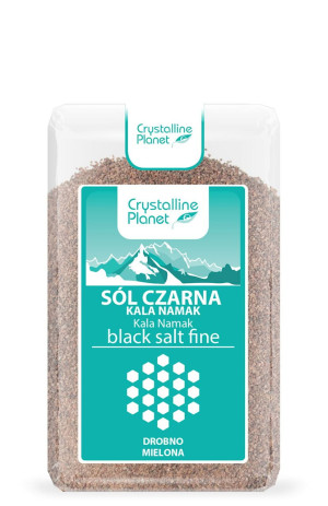 CRYSTALLINE PLANET Sól czarna - kala namak drobno mielona 600g - Studio Zielarskie