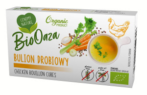 BIOOAZA Bulion - kostki drobiowe bez dodatku cukrw bezglutenowe BIO (6x11 g) 66g - Studio Zielarskie