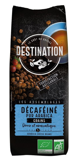DESTINATION Kawa ziarnista bezkofeinowa Arabica 100% BIO 250g - Studio Zielarskie