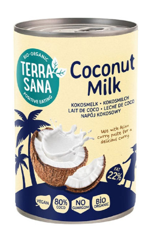TERRASANA Coconut milk - napój kokosowy (22% tłuszczu) Bio 400ml - Studio Zielarskie