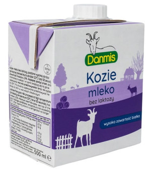 DANMIS Kozie mleko bez laktozy UHT (2,5% łtuszczu) 500ml - Studio Zielarskie