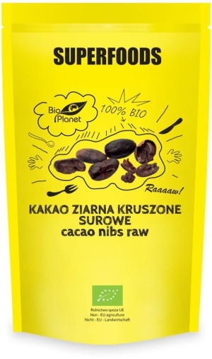 BIO PLANET Kakao ziarna kruszone surowe Bio 250g - Studio Zielarskie