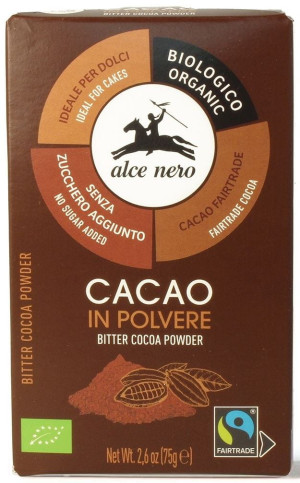 ALCE NERO Kakao w proszku fair trade Bio 75g - Studio Zielarskie